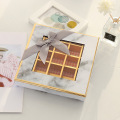 Clear Window Chocolate Paper Box met gouden inleg