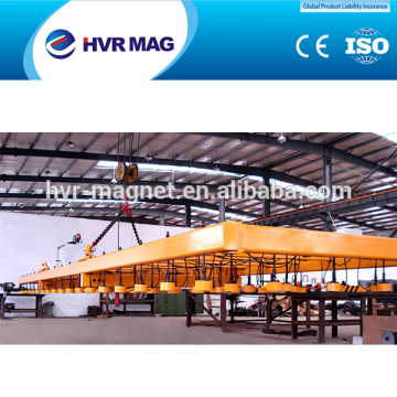 HOT selling electromagnet permanent lifter with overhead electromagnetic crane for steel plate cutting line