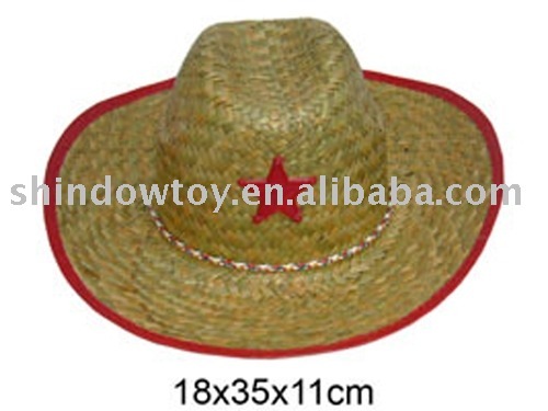 Natural straw cowboy hat, Promotion straw cowboy hat