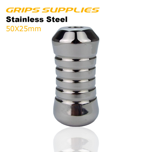 Big Flat Stainless Steel Tattoo Grips
