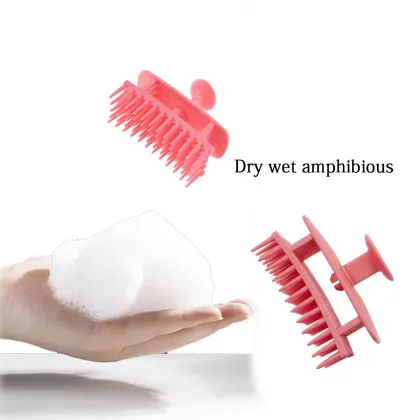 Hair Comb Round Silicone Brush Shampoo Massage Comb
