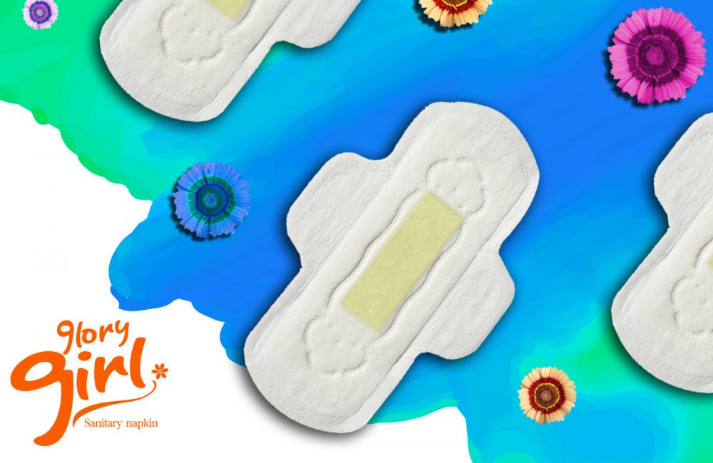 Daytime use ultra thin sanitary napkins with ions