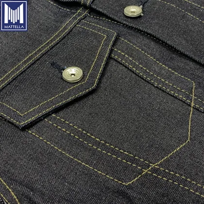 17oz 100% Cotton Selvedge Raw Denim Jacket Men