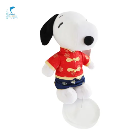Customized Soft Red Cartoon Toy Dog With Man-Machine Chat Multifunction Customization