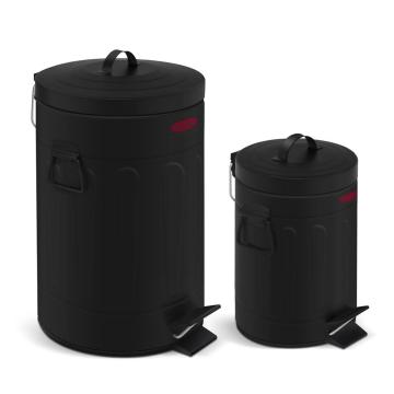 Black Recycling Trash Can Combo