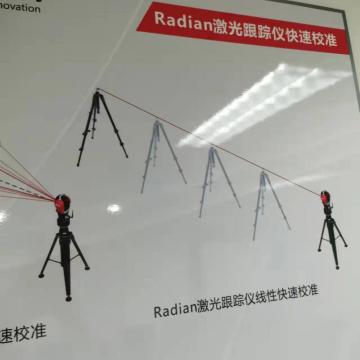 Radian-laser-tracker machine tool calibration