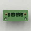 Green through wall male electric plug-in terminal block