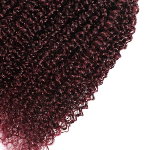 Virgen brasileña Kinky Curly 99J Borgoña Bundles