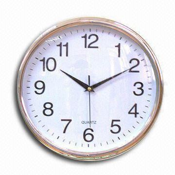 Circular Plastic Quartz Wall Clock