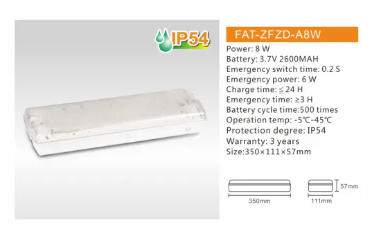 IP65 surface mounted bulkhead emergency light