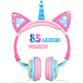 Glowing Unicorn Cat Ear LED Adjustable Foldable Headphones