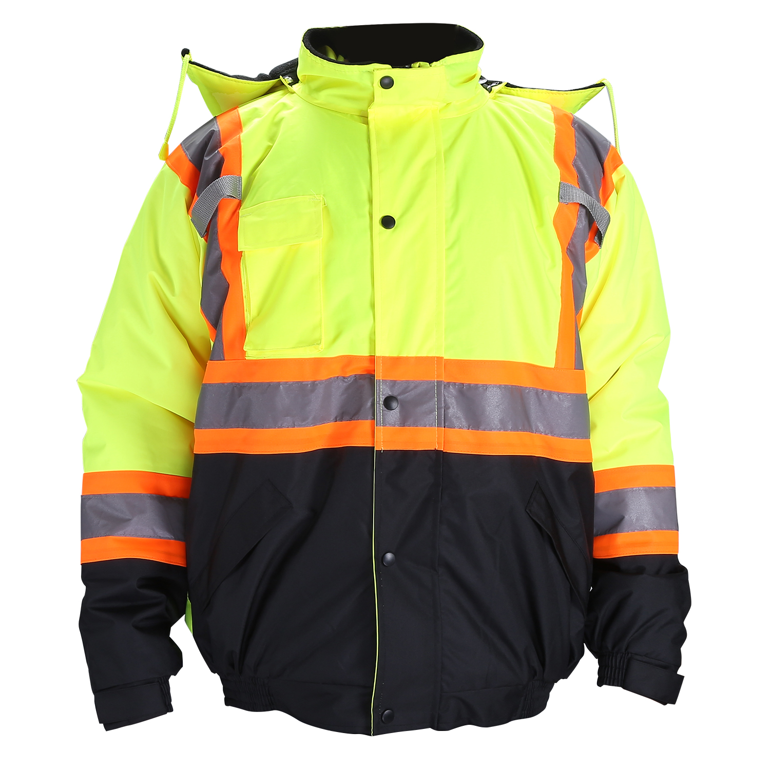 Oem Service Hivis Striped Vest Work Reflective Clothing Work Jacket Hoodie High Visibility Safety Jacket7