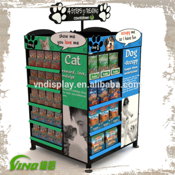 Petcare Floor Stand Pet Food Display Racks For Grocery Store