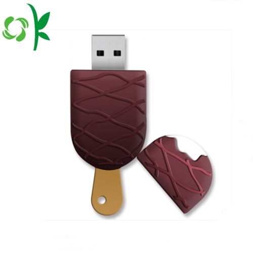 Chocolade-ijs U Disk Cover Siliconen USB-hoes