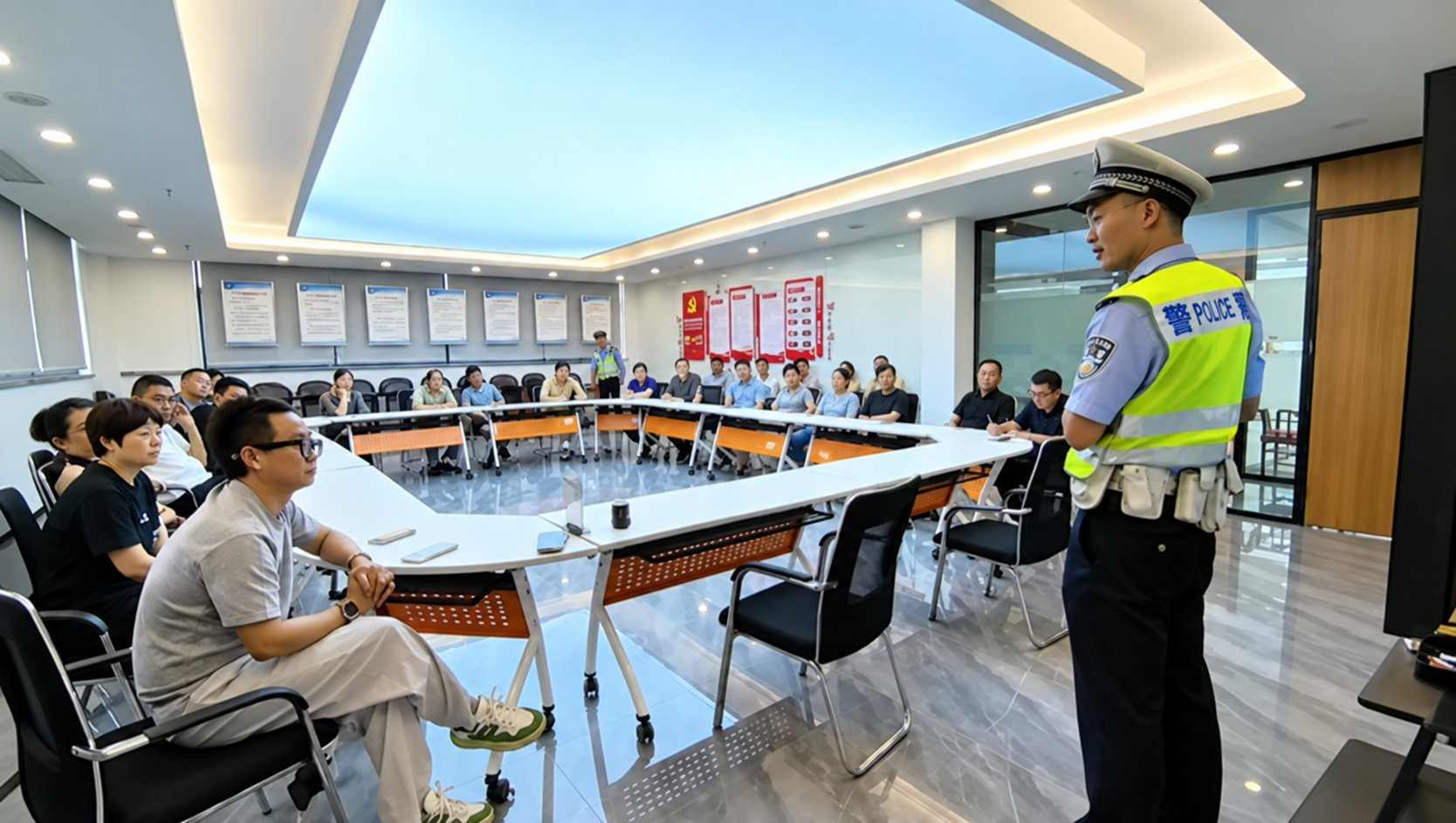 Traffic police explain road safety up close