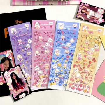 Kawaii Kaninchenaufkleber: süßes Tagebuch und Sammelalbumendekor für Mädchenplaner