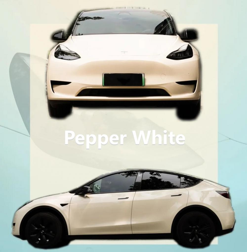 Pepper White Car Vinyl