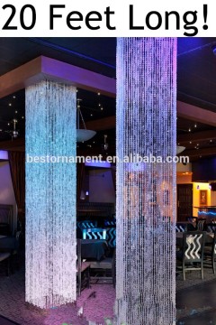 Brilliant Square Crystal Beaded Non-Iridescent Column