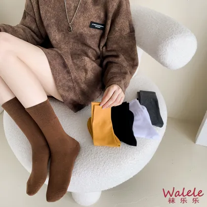 Colorful Mid-Tube Stack Socks Collection