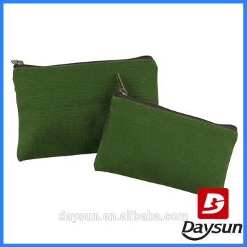 Cotton canvas zip bags (set of 2) natural