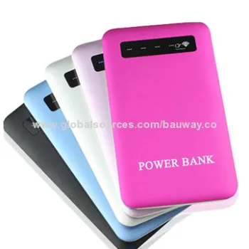 Polymer Power Bank with 8,000mAh, 5V/1 or 2.1A Input/Output