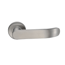 Classic Solid Door Handles with Round Rosette