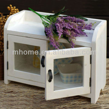 multiple shabby chic wooden storage box with two doors