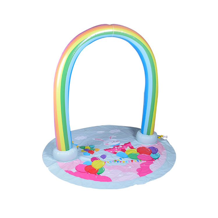 Inflatable rainbow arch splash pad Swimming Wading Pool