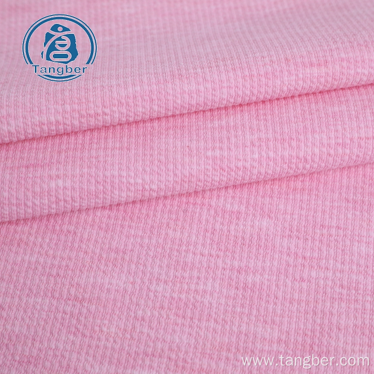 Rib Cotton Polyester Jersey Knitted Fabric For Dress