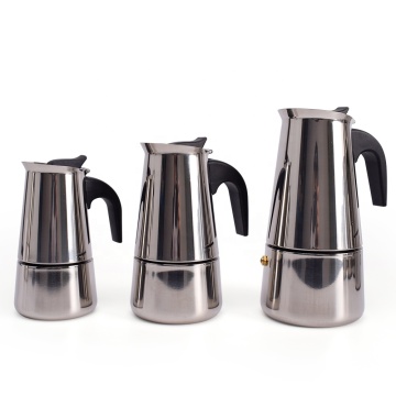 Stainless Steel Moka Pot for All Hobs - Induction Stovetop Coffee Maker