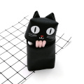 Three-dimensional shape cartoon style cat PU pencil case