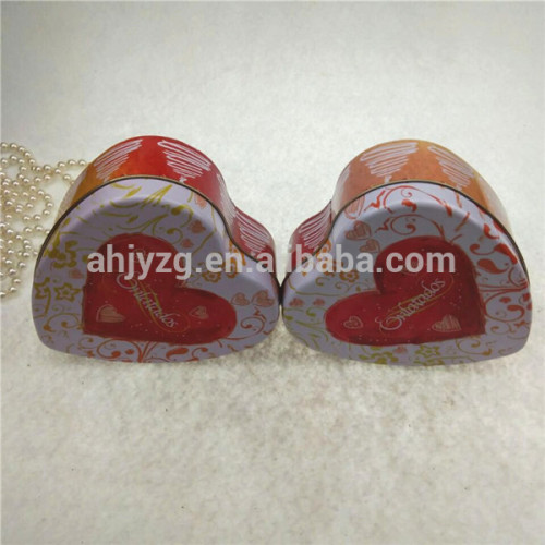 favor candy packing heart shape tin boxes