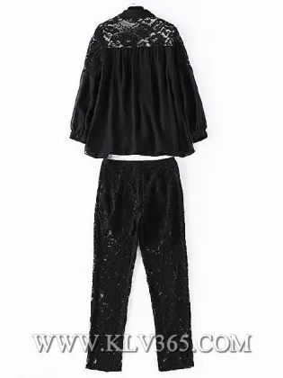 European Designer Women Clothing Fashion Lace Suit