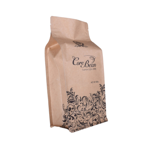 Sac de café brun Kraft 500g fraîchement torréfié