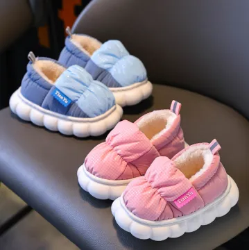 Comfortable Kids' Winter Slippers: Warm, Soft, and Trendy with Memory Foam Cotton and Thick Sole
