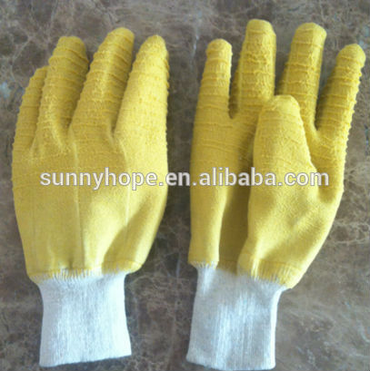 Economical Knit wrsti latex coated safety gloves