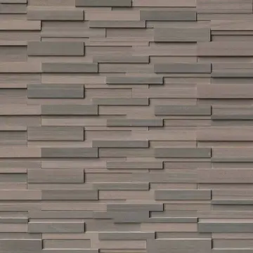 3D Brown Natural Stacked Stone Panel