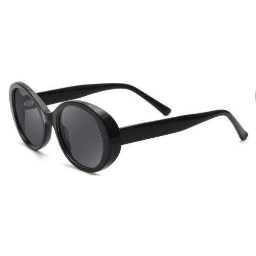 China Black Round UV400 Acetate Sunglasses Manufactory