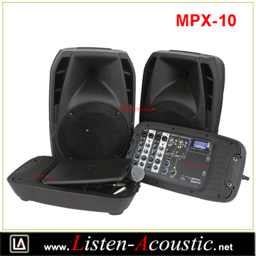 MPX-10 10" PA Stage Active Speakers with Digital Mixer