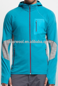 OEM Service 100% Merino Wool Zip Up Sportswear Men