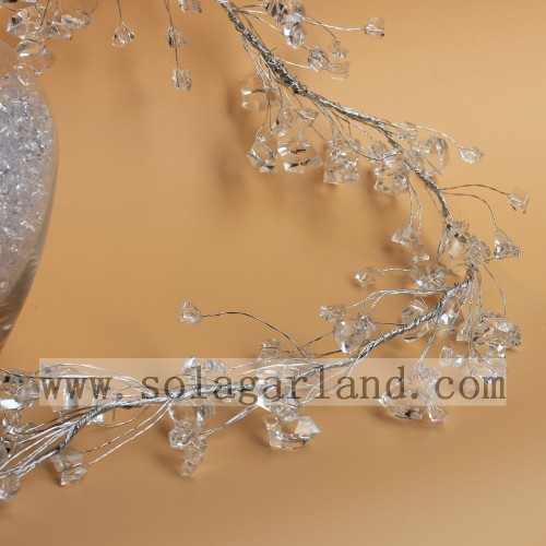 Acrylic Transparent Stone Shape Beads Garland Tree Branches