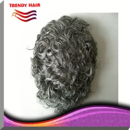Grey Hair Mens Toupee European Hair Toupee 73