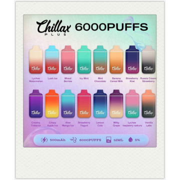 Chillax Plus 6000 Puffs使い捨てポッド12ml