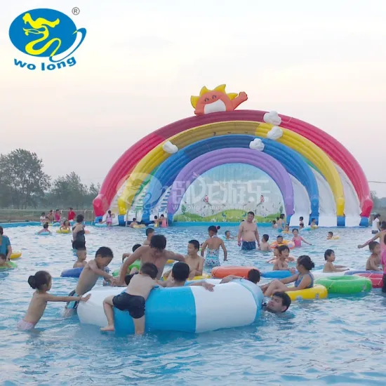 customized inflatable floating water slide
