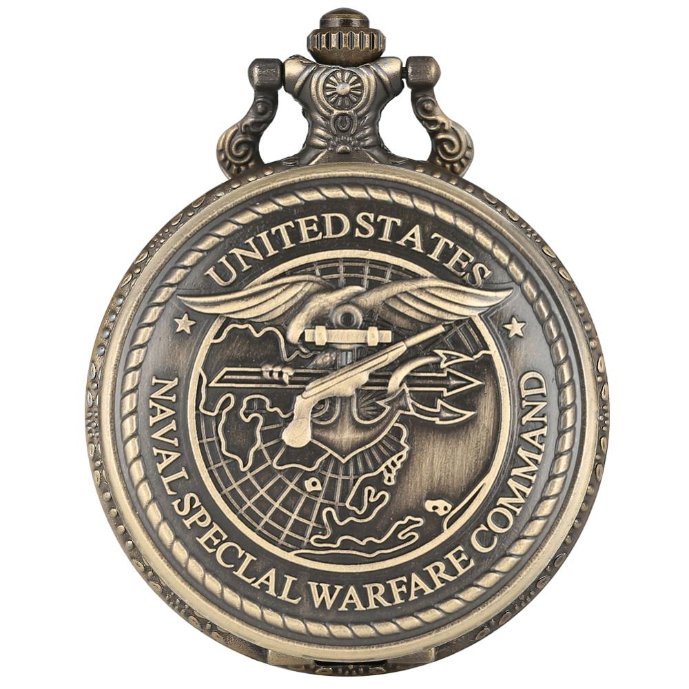 Classical Pocket Watch Men Nurse Watch US Navy Special Operations Command and Seals Unit Pattern Pocket Watches Clock cep saati