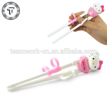 Food grade plastic hellokitty children learning chopstick