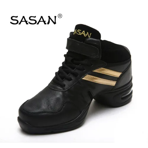 Genuine Leather Dance Trainer Shoes Full Sole Air Cushion 8837, High