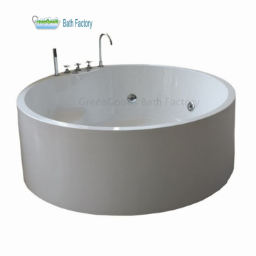 60 Inch Freestanding Massage Circle Acrylic Bath Tub with CE Certificate