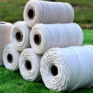 เชือกฝ้ายธรรมชาติสีขาวดิบ 5 มม./100 ม.: เหมาะสำหรับการทำ macrame และการตกแต่ง