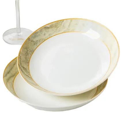 Ceramic Tableware Set: Sauce Plate, Bowl & Dish - Jingdezhen Bone China
